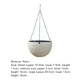 thumbnail image 3 of Hanging Flower Basket Imitation Honeycomb Self Water Absorption Waterproof Outdoor Resin Plant Hanger for Garden-Blue Gray,L, 3 of 8