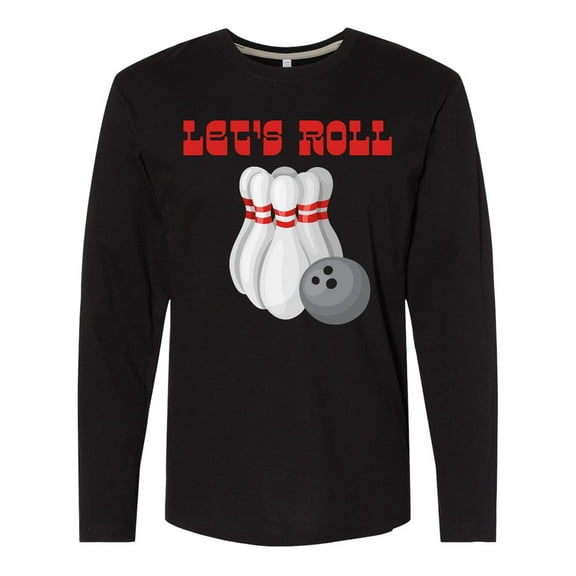 Inktastic Let's Roll Bowling Long Sleeve T-Shirt