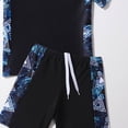 thumbnail image 4 of YunPes Little Boys' Rash Guard Sets Short Sleeve Shirts Swim Swimsuit Bathing Set 2pc Christmas Clothes for Baby Girl, 4 of 4
