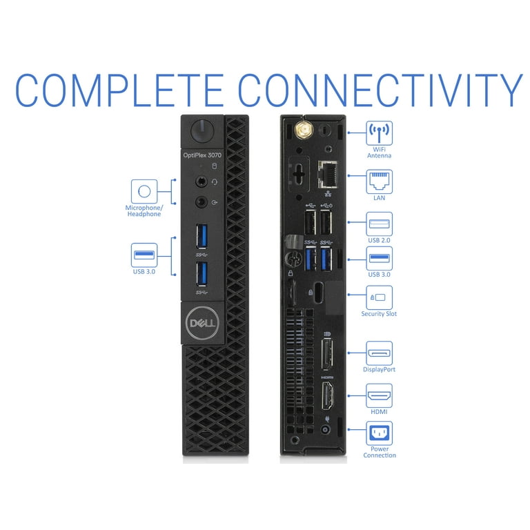Dell OptiPlex 3070 Mini PC, Intel Core i5-9500T Upto 3.7GHz
