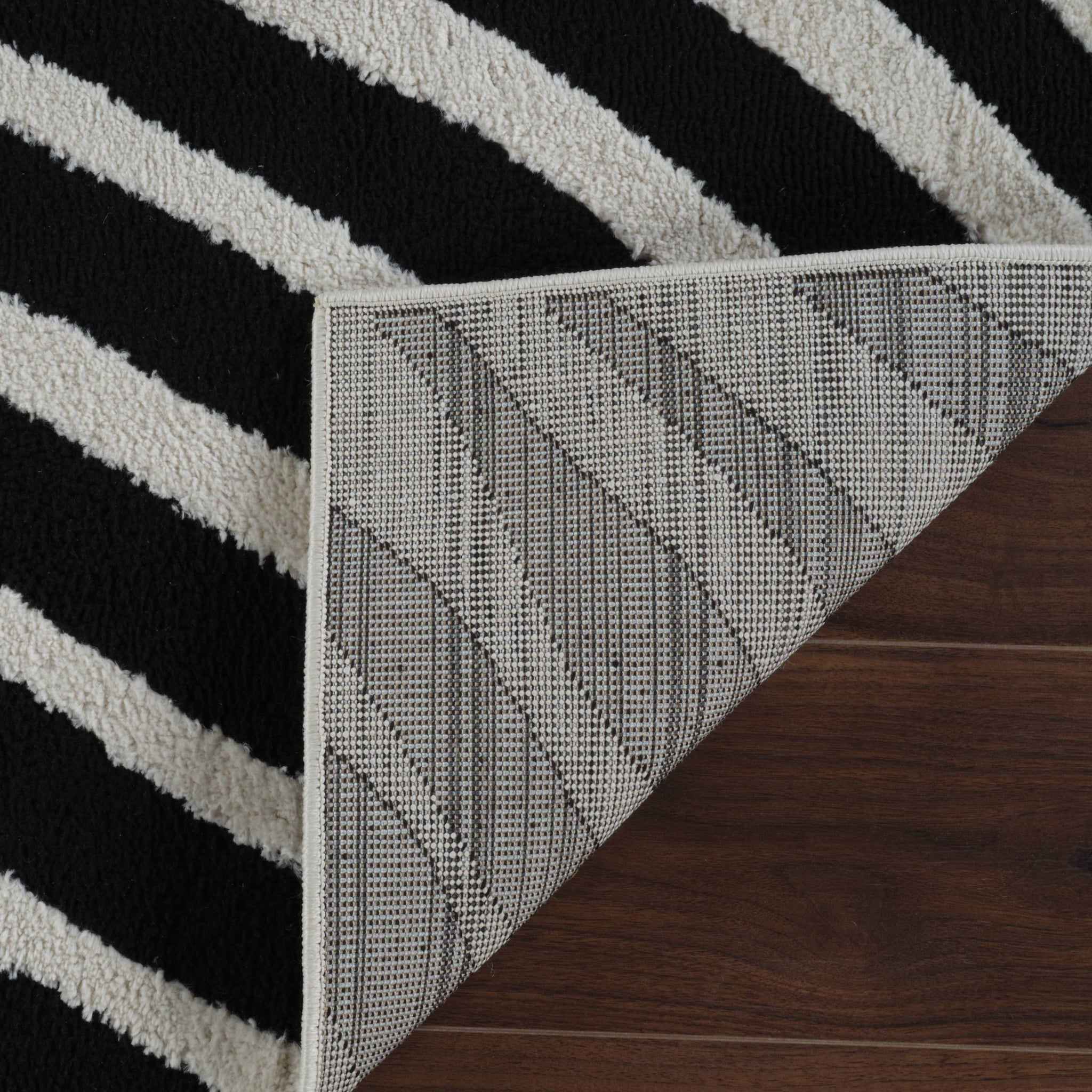 Rug Branch Domus Zebra Print Indoor Area Rug, Cream Black, Modern - Living Room, Bedroom, Dining Room, and Kitchen