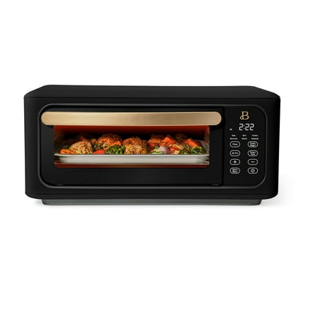 Beautiful Infrared Air Fry Toaster Oven  9-Slice  1800 W  Black Sesame by Drew Barrymore