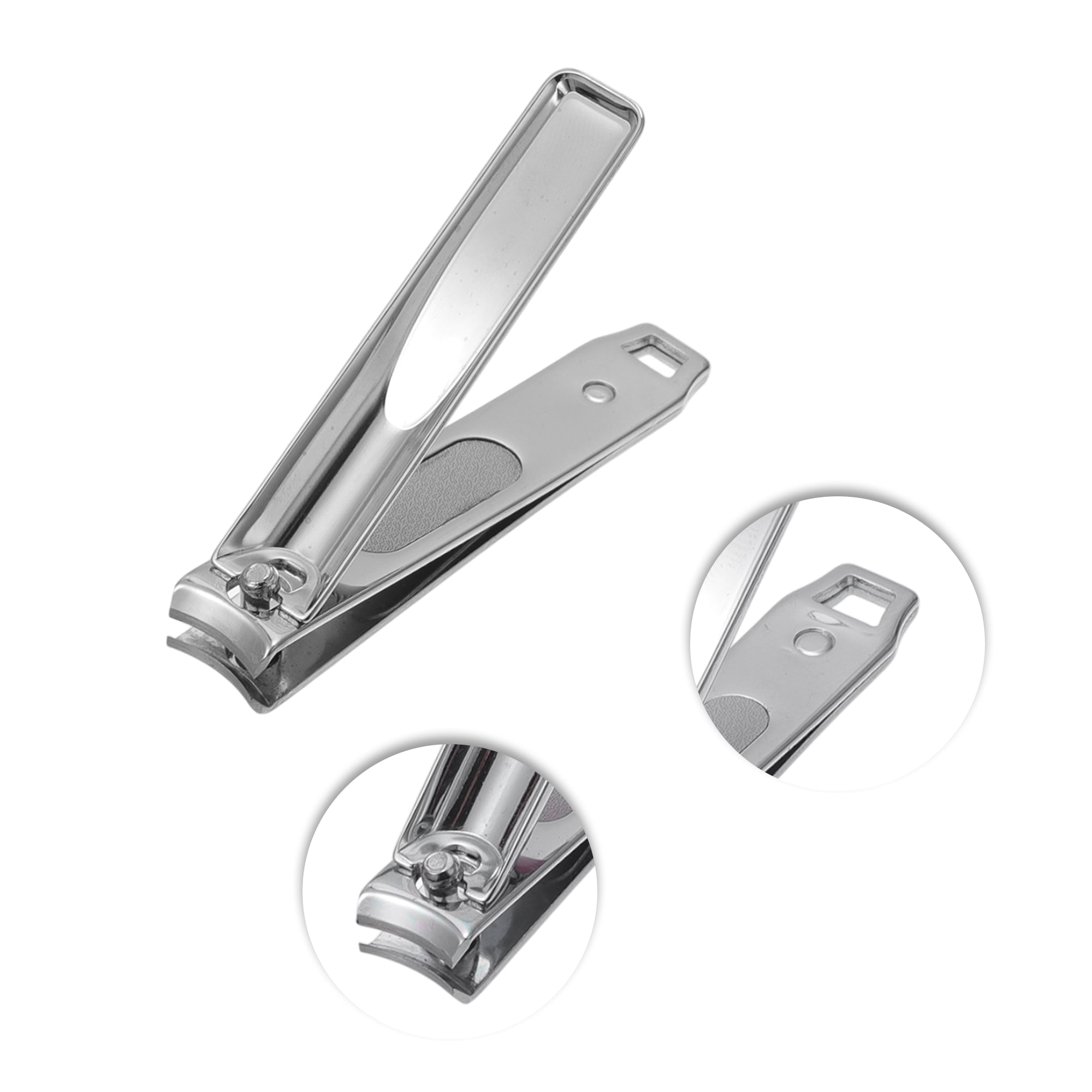 Unique Bargains 4pcs Beautiful Box Nail Clipper Set 3.15"x 0.55" Gradient Black