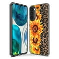 thumbnail image 3 of MUNDAZE Motorola Moto G Play 2021 Shockproof Clear Hybrid Protective Phone Case Yellow Summer Sunflowers Brown Leopard Honeycomb Cover, 3 of 5