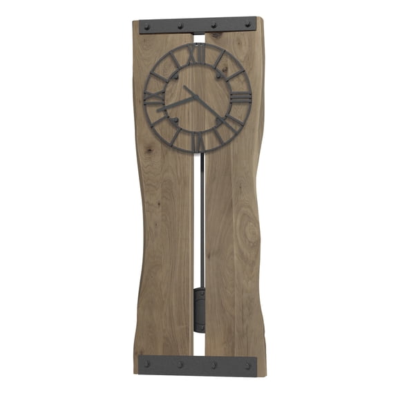 Howard Miller 620506 34" X 13" Zeno Hardwood Analog Wall Mounted Clock - Grey