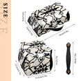 thumbnail image 2 of Geometric Floral Prints Tissue Box Cover Leather Square Rectangle Tissue Box Holder for Bathroom Living Room Desk Office Decor, 2 of 7