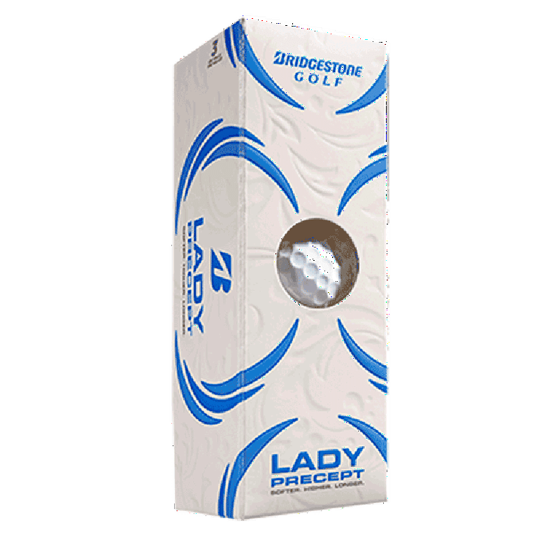 Bridgestone Lady Precept White Golf Balls, 12 Pack, White