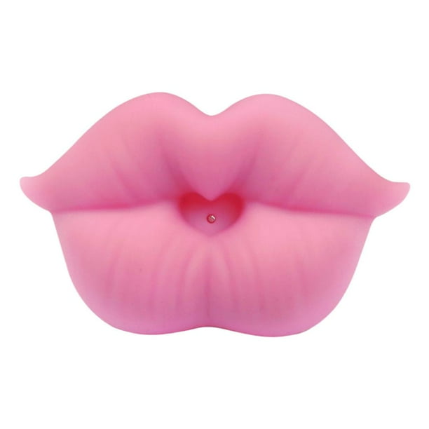 Chupetes de silicona con forma de labios divertidos para bebés recién nacidos y niños mayores Rosa