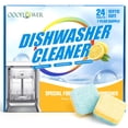 thumbnail image 1 of OOOFLOWER 24 Count Lemon Scented Dishwasher Cleaner Tablets, Deep Cleaning Formula for Limescale & Stain Removal, Works with All Dishwasher Models, 1 of 6