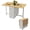 White raw wood, variant on Drop Leaf Folding Dining Table with Storage Cabinet & 6 Wheels – 55.2" Worktop, Drawer, 300 lb Capacity for Small Spaces, RV, Apartment