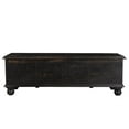 thumbnail image 4 of Taran Designs Bailey Carved Solid Wood Storage Ottoman in Black, 4 of 8