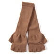 thumbnail image 2 of Gravity Threads Long 11" Knit Arm Warmer Warm Fingerless Gloves, Khaki, 2 of 2