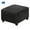 Black, variant on ATJIA Square Ottoman Covers Ottoman Slipcover Velvet Plush Square Footstool Protector Covers Storage Stool Ottoman Covers