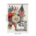 thumbnail image 3 of 250th Anniversary USA Garden Flag – 12x18 Inch Patriotic Yard Banner with Historical Design, Flax Fabric, Outdoor Decor for Farmhouse, Patio, Lawn, or Mailbox, 3 of 5