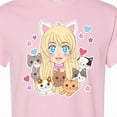thumbnail image 4 of Inktastic Neko Anime Girl with Kittens T-Shirt, 4 of 5