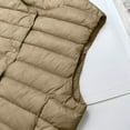 thumbnail image 6 of Women's Puffer Vests Lightweight Button Up Collarless Coat Outdoor Sleeveless Vest Jackets Winter Warm Outwear, 6 of 7