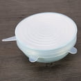 thumbnail image 5 of 6-Pack Set of Transparent Silicone Stretch Lids for Food Storage - Bowl and Cup Seal Covers - Reusable Kitchen Gadgets, 5 of 5