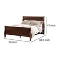 thumbnail image 5 of Ryla Full Size Bed- Sleigh Panel Headboard- Dark Cherry Brown Solid Wood, 5 of 6