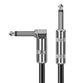 thumbnail image 4 of 6.35mm Guitar Cable (6FT) Straight to Right Angle Plug 1/4 Inch TS Male Phono Jack Musical Instrument Patch Cable Wire Cord For Electric Bass Guitar Mandolin Amplifier Speaker Line-level Audio, 4 of 4