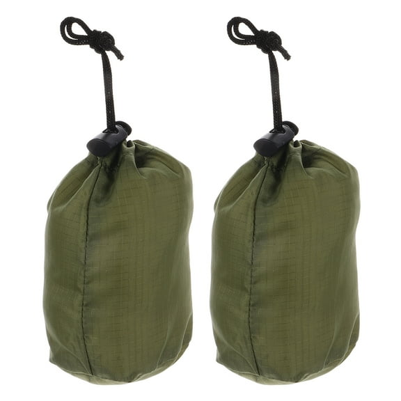 HOMEMAXS 2pcs Outdoor Emergency Raincoat Storage Bag Lightweight Drawstring Pouches For Travel Compact Raincoat Bags Waterproof Bag