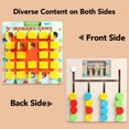 thumbnail image 6 of Yajisi Matching Memory Game Flip To Win Double Sided Wooden Board Game Car Airplane Camping Travel Toys (8.58 inches / 21.8 cm), 6 of 9