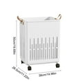 thumbnail image 3 of 14.96 x 11.22 x 19.69 in Foldable Laundry Hamper with Wheels Large Capacity Dirty Clothes Basket Bathroom Storage, 3 of 6