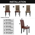 thumbnail image 6 of Unique Bargains Stretch Washable Chair Cover for Dining Room Slipcovers Champagne, 6 of 8