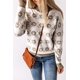thumbnail image 3 of ABPHQTO Suéter de punto de cuello alto con copo de nieve de Navidad blanco para mujer, 3 of 5