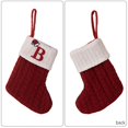 thumbnail image 2 of Christmas Socks English Letter Knitting Stocking Decoration Xmas Tree Ornament - Q, 2 of 5
