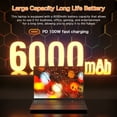 thumbnail image 5 of Auusda 16" Gaming Laptop w/AMD Ryzen 7 7840HS 3.8-5.1GHz, 32GB DDR5 RAM(Dual Channel), 1TB NVMe SSD(Slot*2), Windows 11 Pro Laptop Computer, Backlit, Fingerprint, 5 of 8