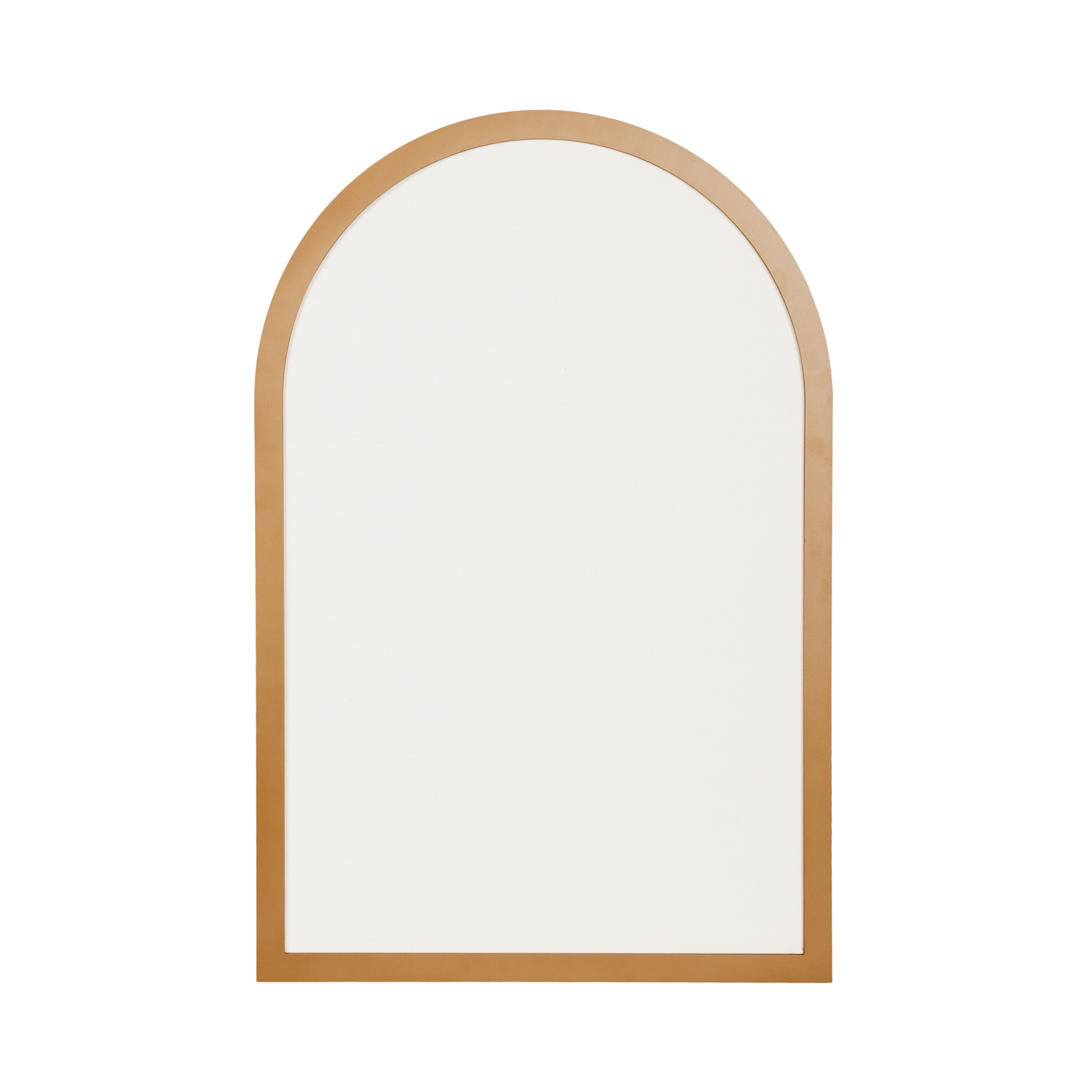 Kate and Laurel Holbrook Glam Framed Arch Fabric Pinboard, 24 x 36, Gold, Decorative Modern Arched Bulletin Board for Use as Vision Board or Wall Organization