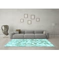 thumbnail image 3 of Ahgly Company Indoor Rectangle Abstract Light Blue Modern Area Rugs, 5' x 8', 3 of 4