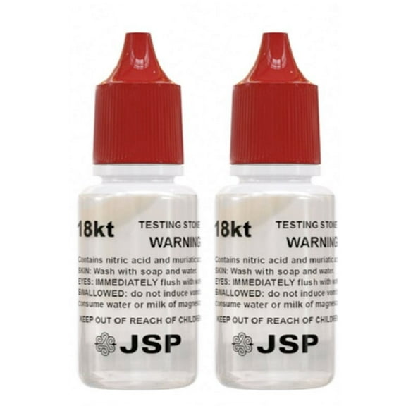2 PC JSP 18K GOLD JEWELRY TESTING ACID SOLUTION TEST SCRAP TESTER SOLUTIONS ORO