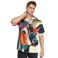 thumbnail image 5 of Ckdifva Deer Antler Colorful Mens Button Down Short Sleeve Shirt Casual Shirts Beach Hawaiian Shirts, 5 of 8