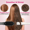 thumbnail image 5 of (2 pack) Hair Dryer Brush,4 in 1 Blow Dryer Brush Ceramic Oval Barrel Straightener,Hot Air Brush for All Hair Types(Black), 5 of 8