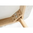 thumbnail image 2 of Senna 31" Square Italian Carrara White Marble Dining Table With Oak Legs, 2 of 4