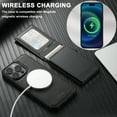 thumbnail image 6 of Allytechgroup for iPhone 16e Detachable Wallet Case, Magnetic PU Leather RFID Blocking Flip Kickstand Credit Slots Support Wireless Charging Shockproof Protective for Women Men, Black, 6 of 10