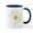 White/Navy Inside, variant on CafePress - Fresh White Daisy Mugs - 11 oz Ceramic Mug - Novelty Coffee Tea Cup