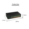 thumbnail image 2 of RJ45 Hub Ethernet Smart Switcher POE Switch RJ-45 Switch Gigabit Ethernet Network Switch Internet Splitter 2+8 Ports VLAN Switch ,Security, 2 of 7