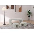 thumbnail image 3 of Meridian Furniture Odelia Cream Boucle Fabric Bench, 3 of 10
