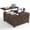 Brown, variant on Edx 35.6" Lift Top Coffee Table with Storage Compartment and Adjustable Shelves, Plus Charging Station & Usb Port for for Dining/Living Rooms/Offices, White