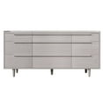 thumbnail image 3 of Modern 9-Drawer Dresser Cabinet, Wooden Console Table with Solid Legs and Wide Tabletop Surface, Space Saving Storage Cabinet for Living Room,Kitchen,Pantry, Gray, 3 of 7