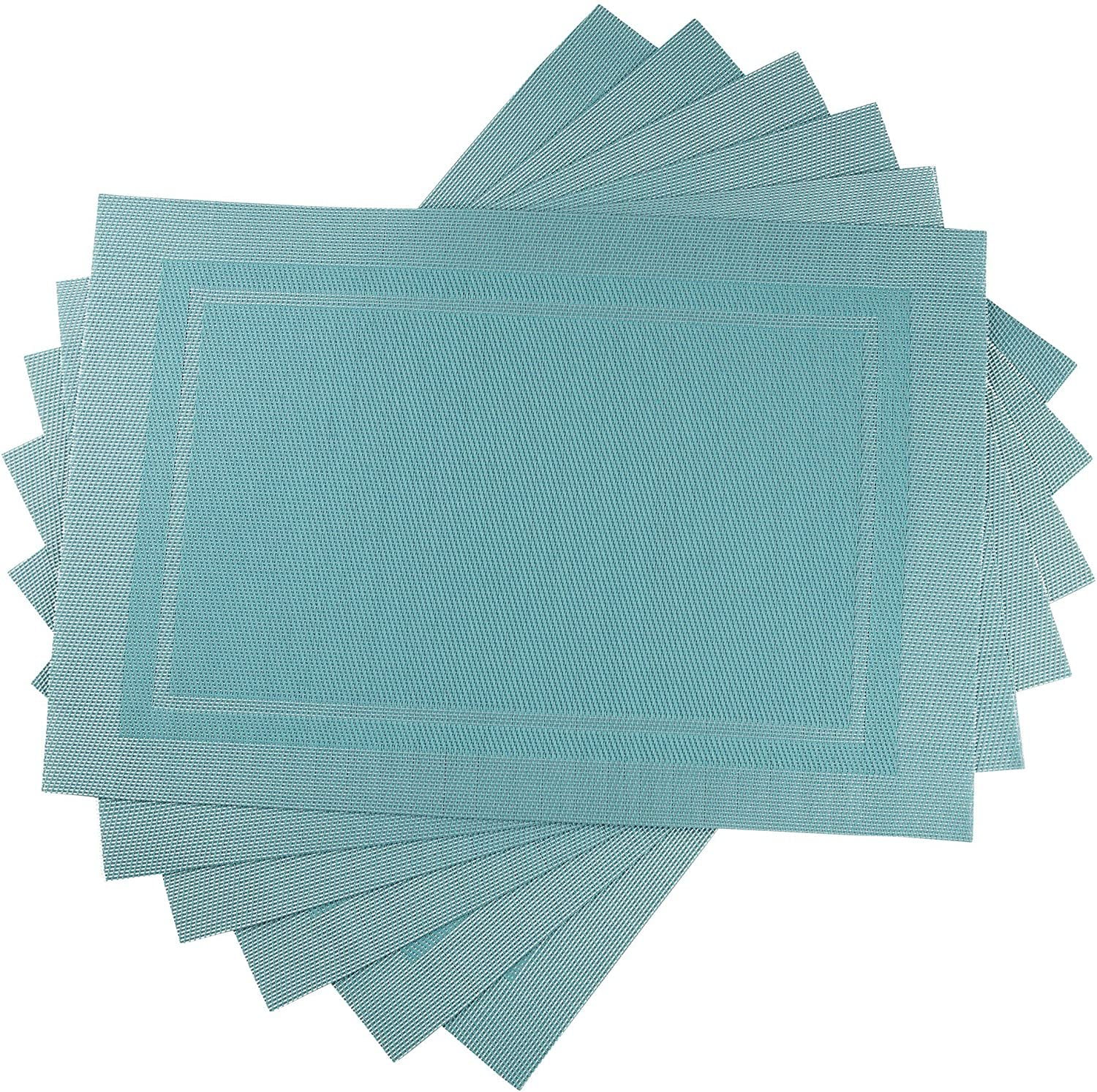 Table Placemats Heat & Stain Resistant, Washable, Vinyl Table Mats for Dining/Kitchen Table (Set ...