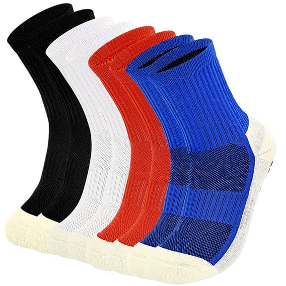 Skibeaut Kids Unisex Anti Slip Elastic Cuff Cotton Sports Socks, Multicolor