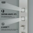 thumbnail image 6 of VIGO Sutton 58 in. H x 5 in. W 4-Jet Shower Panel System with Adjustable Square Head and Hand Shower Wand in Stainless Steel, 6 of 12