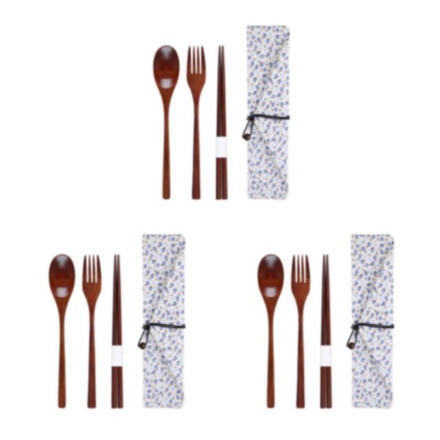 Youkk Set Portable Replacement Hydration Polishing Office School Student Children Chopstick Spoon Flatware with Storage Bag Type 9 3Set