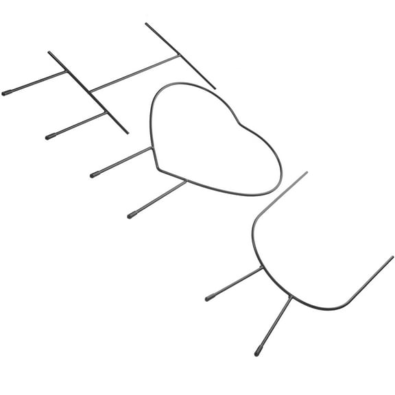 WRITWAA Expanding Garden Trellis Metal Shape Plants Black 3Pcs