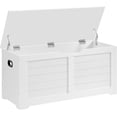 thumbnail image 5 of VASAGLE Banco Zapatero, Mueble de Zapatos, 2 Bisagras de Seguridad, 40 x 100 x 46 cm, Pasillo, Dormitorio, Salón, Blanco Nube, 5 of 5