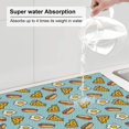 thumbnail image 4 of Uemuo Hot Dog Pizza Pattern Dish Drying Mat,16*18 inch Absorbent Dish Drainer Kitchen Counter,Large Size Dish Drying Pad for Countertops,Sinks,Draining Racks, 4 of 6