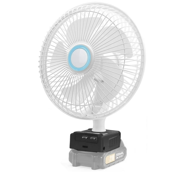 NaTiddy 11'' 3-Speed Portable Cordless Job Site Fan